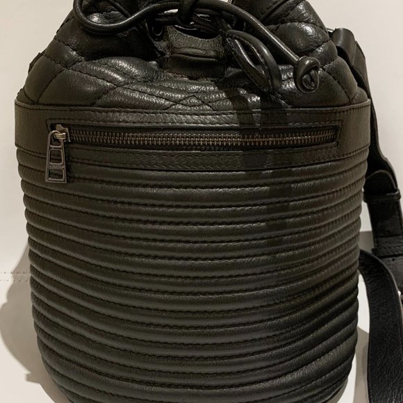 ZADIG & VOLTAIRE - Bobo Matelasse Black Bucket Bag - Picture 7 of 13